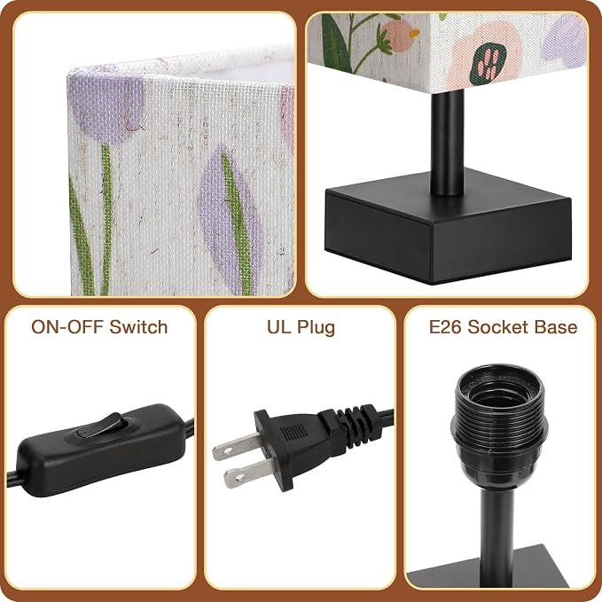 aooshine Small Bedside Table Lamp - Image 6
