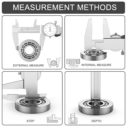HDLNKAK Dial Caliper Shockproof Dial Caliper Precision Caliper with Watch 0-6" Range, 0.001” Resolution 6 Inch with 0.001" Precision Calipers 4-Way Measurement with Plastic Case
