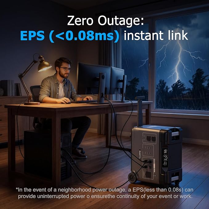 OUKITEL 5120Wh Power Station BP5000 Pro Max, 120/240V 5000W(Surge 9000W) AC Output Solar Generator for Home Battery Backup, 1000W MPPT Solar Charging, Home Battery Power Supply, Expandable to 20kWh