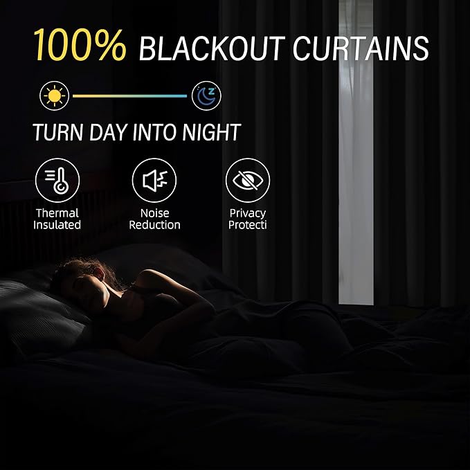 ChrisDowa 100% Blackout Terracotta Solid Curtains 90 Inches Long 2 Panels for Bedroom Living Room,Farmhouse Room Darkening Thermal Insulated Soundproof Grommet Top Window Treatment Drapes,52x90