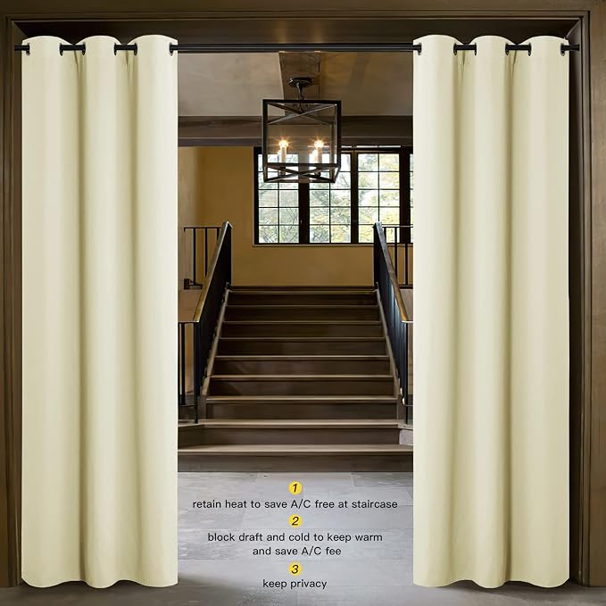 NICETOWN Door Curtain for Doorway Privacy, Room Divider Curtain Cover - Image 2