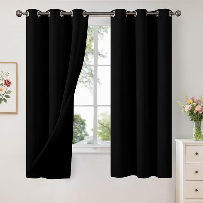 YoungsTex 100% Blackout Insulated Curtains 68 Inches Long by YoungsTex