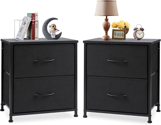 DUMOS Nightstand Set of 2, Small Dresser by DumosLifestyle