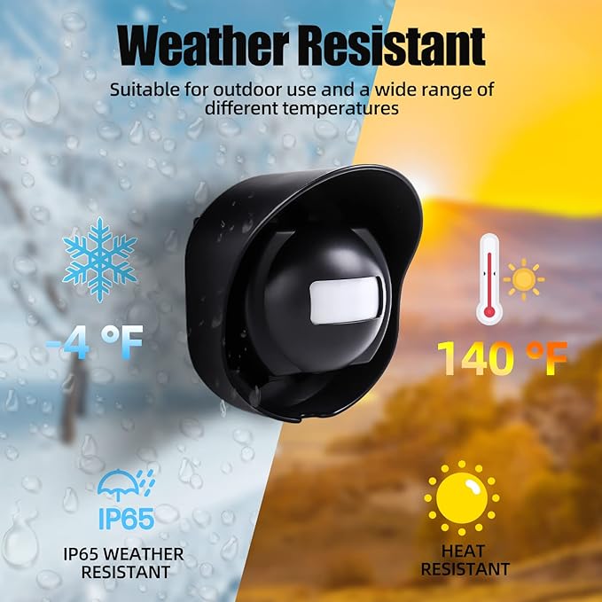 Shaogax 328ft Range Wireless Driveway Alarm Outside Weather Resistant Motion Sensor Alarm Security Alert-Protect Outdoor/Indoor Property-2 Receiver and 3 PIR Motion Detector-38 Chimes