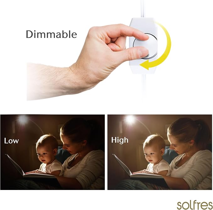Patented Innovative Design Headboard Reading Light. No Drilling Book Light - Image 6