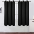 Blackout Curtains 42 x 63 inch/Black Curtains Set of 2 Panels/Thermal Insulated by Lemomo