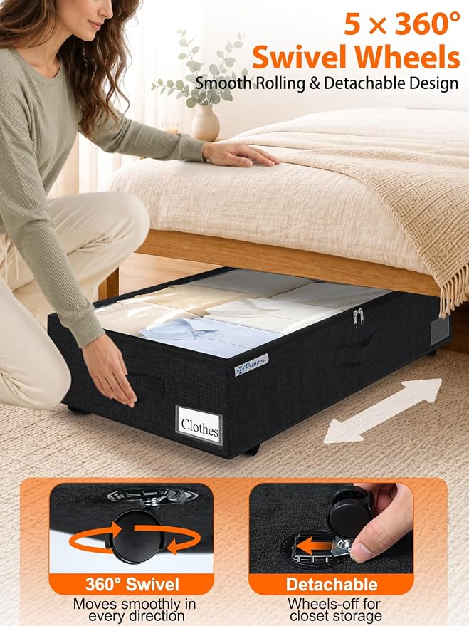 punemi 10 inch Tall Under Bed Storage Bins - Image 4