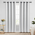COSVIYA Grommet Room Darkening Greyish White Curtains 90 inch by COSVIYA