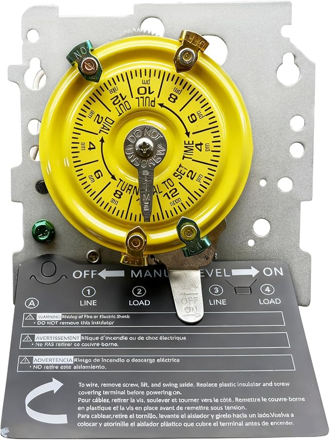 T104M Electromechanical Timer Switch Versatile Scheduling Manual Override,Mechanism Only