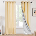 Deconovo Beige Linen Curtains for Living Room, Light Filtering Semi Sheer Faux by Unknown