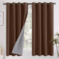 YoungsTex Dark Brown Linen Blackout Curtains 63 Inch Length by YoungsTex