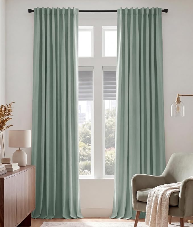 PONY DANCE Extra Long Blackout Curtains 120 inches Long by PONYDANCE