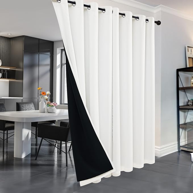 Deconovo 100% Blackout Curtains, Thermal Insulated Window Drapes, Noise - Image 3