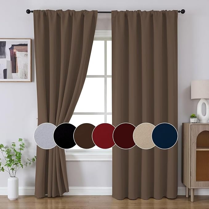Joydeco 90 Inch Curtains for Bedroom, Room Darkening Drapes for Living Room - Image 7