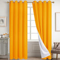 Diraysid 100% Blackout Curtains Yellow Linen Curtains by Diraysid%2C+refresh+your+life