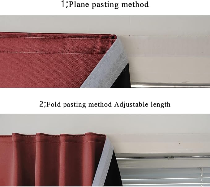 AJAZZ 100% Window Blinds Blackout Portable Black Out Curtains Adhesive Curtains - Image 5