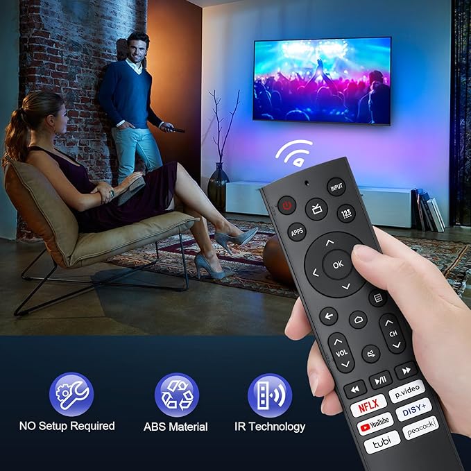 Replacement-for-Hisense-TV-Remote, Universal for Hisense Android/Google Smart TV Remote