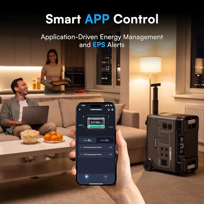 OUKITEL 5120W Power Station BP5000 Pro Max with 400W Solar Panel, 120/240V 5000W(Surge 9000W) AC Output Solar Generator for Home Battery Backup, 3200W Fast Charging, Expandable to 20kWh
