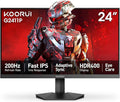 KOORUI 24" Gaming Monitor, 200Hz 1ms Fast IPS, FHD HDR400 Display, 90% DCI-P3 Color Gamut, Adaptive Sync, Ultra Slim Frame, VESA Mountable, HDMI 2.0, DP 1.4, G2411P