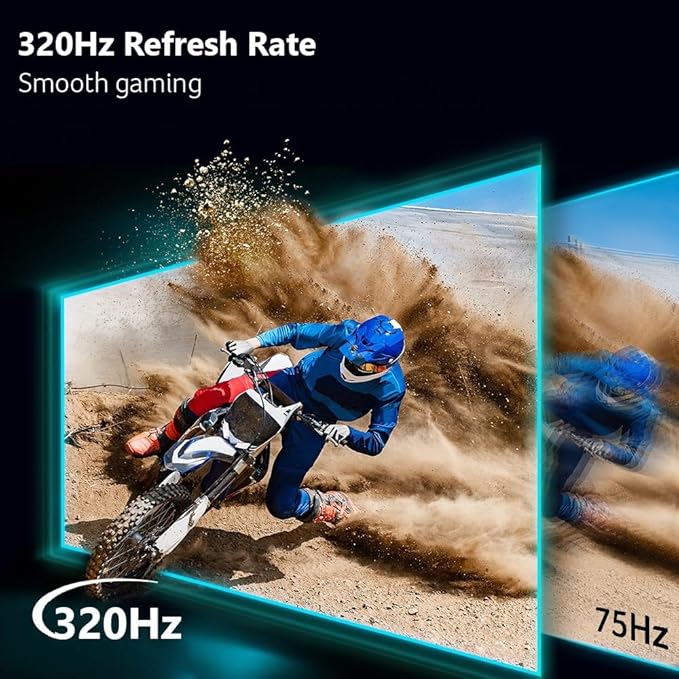 Acer Nitro 27” Gaming Monitor | WQHD 2560 x 1440 | IPS | ZeroFrame | AMD FreeSync Premium | 320Hz Refresh Rate | Up to 0.5ms | DCI-P3 90% | 1 x Display Port 1.4 & 2 x HDMI 2.1 | KG271U F3bmiipx