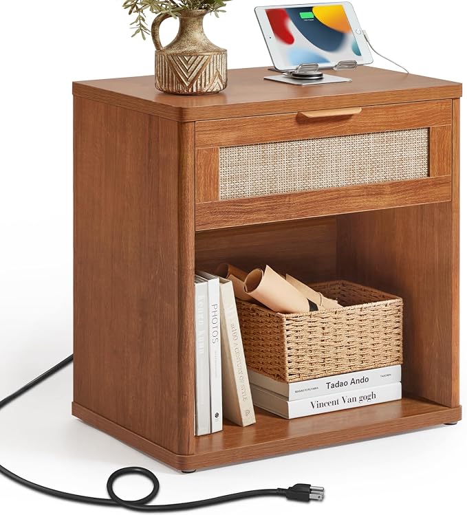 LEYAOYAO Rattan 23" Nightstands by LEYAOYAO-Findtheshiningpointofyourideallife%EF%BC%81