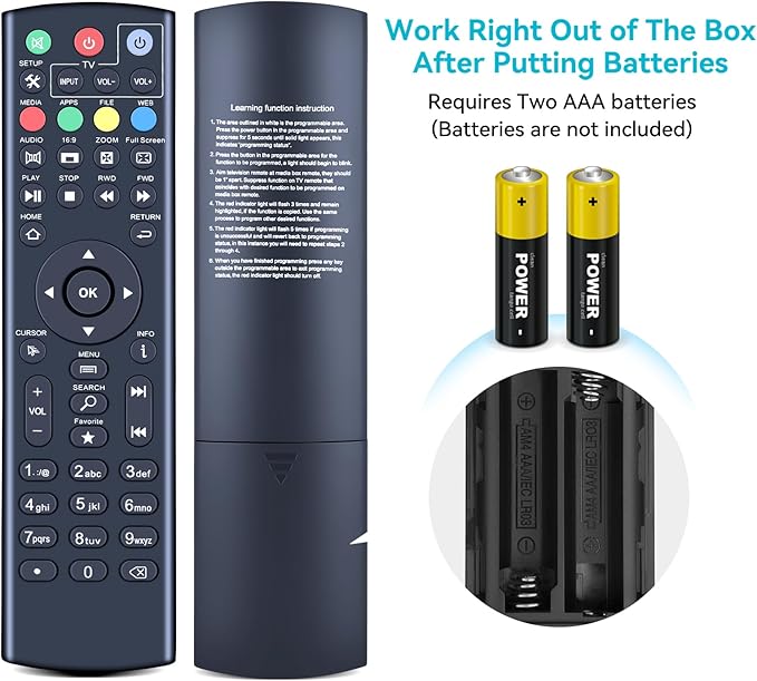 Replacement Remote Control for STREAMASTER, NCTV, Station, ST1, STREAMSTATION Box Models, for STREAMSMART, ST1, S4, S5, PRO, ETC...