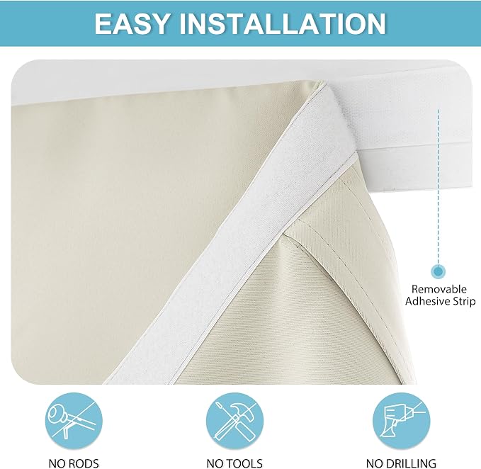 RYB HOME Classroom Door Window Cover Lockdown Shades Blackout, No Drill | - Image 3