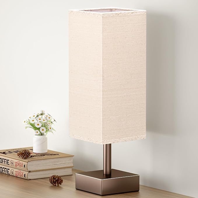 aooshine Browm Small Bedside Lamp by Aooshine