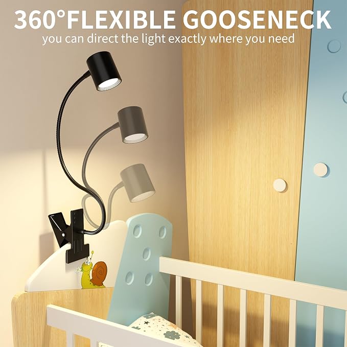 Desk Lamp USB Clip On Light, Book Lights - Image 4