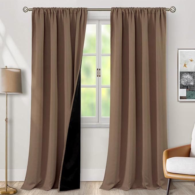 BGment Taupe 100% Blackout Curtains by BGment
