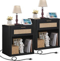 LEYAOYAO Rattan 23" Nightstands Set of 2 by LEYAOYAO-Findtheshiningpointofyourideallife%EF%BC%81