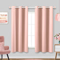 Coral Pink Loft Bed Curtains 45 Inch Length by KOUFALL