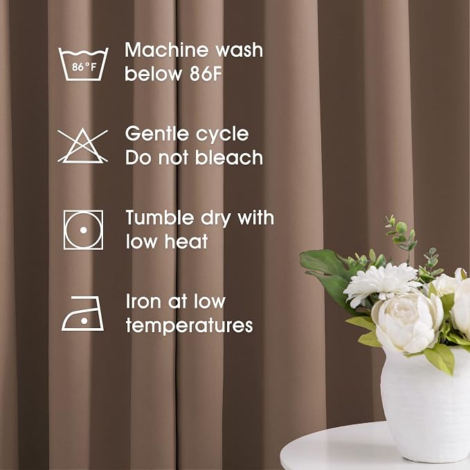 HOMEIDEAS Blackout Curtains for Bedroom 52 X 96 Inch Long 2 Panels Set - Image 6