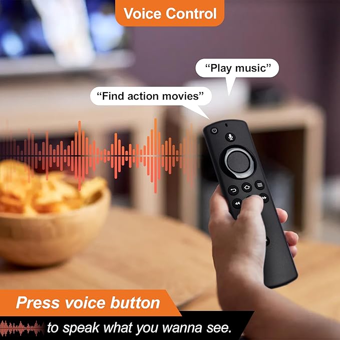 Replacement Voice Remote Control Fit for Fire Series Stick 3rd Gen, TV Stick 4K/4K MAX, TV Cube (2nd/3rd Gen), TV Stick Lite, TV Stick HD, N0t for Hisense, TCL Smart TVs