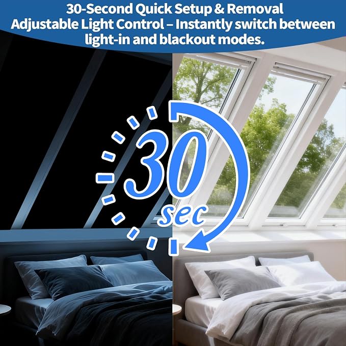 BKSAI 100% Blackout Window Cover, Portable Magnetic Black Out Curtains | No - Image 4