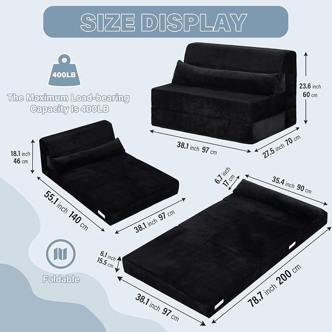 Convertible Folding Sofa Bed Mattress - Image 2