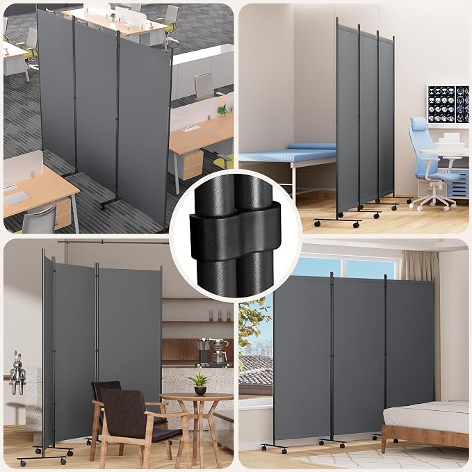 Room Divider 102'' Wide Folding Room Divider Panel - Image 8
