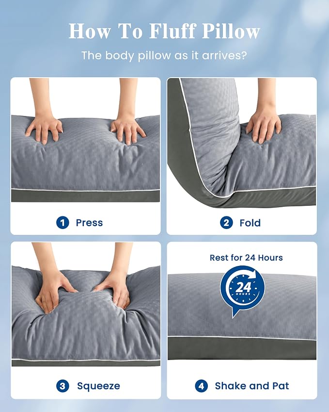 YZ HOME Cooling Body Pillow for Adults- Pillow Insert - Image 6