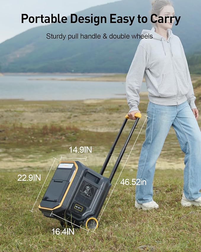 VTOMAN FlashSpeed Pro 3600 Portable Power Station, 3096Wh LFP Battery Solar Generator with 200W Solar Panel, 2Hr Fast AC Charge, 23% Efficient, UPS Home Backup with Wheels, for Outdoor RV Emergency