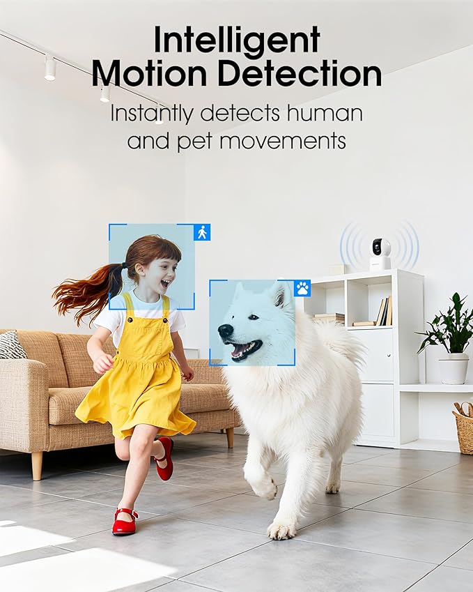 ARCCTV Cameras for Home Security 2pcs with WiFi 6&5GHz/2.4GHz, Motion Tracking Never Miss a Moment, 2-Way Audio, Night Vision, Compatible with Alexa Upgrades Your Idoor Security