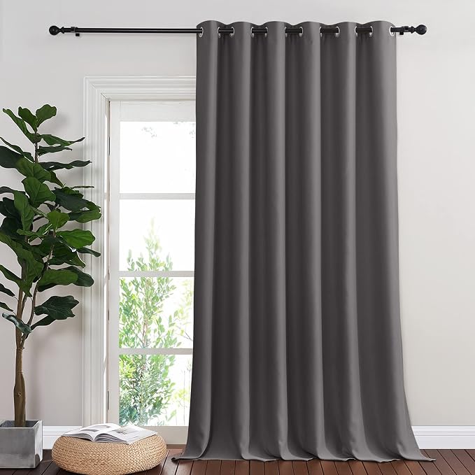 NICETOWN Blackout Sliding Glass Door Curtain 90 inches Long, Grommet Thermal by NICETOWN