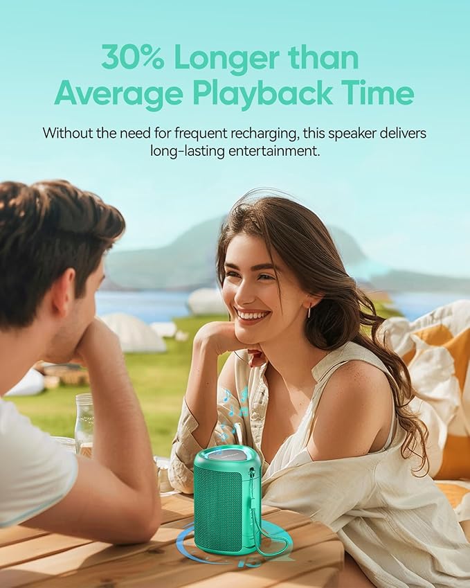 Portable Bluetooth Speaker Valentines Gifts For Him: Powerful Crystal Clear Sound/Romantic Light/IPX5 Waterproof/All Day Playtime/BT 5.3/TWS Paring,Small Wireless Speaker for Outdoor|Travel|Date Night