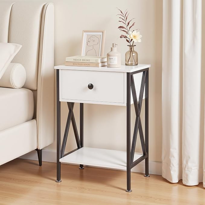 VECELO Nightstand, Modern Bedside End Table, Night Stand - Image 4