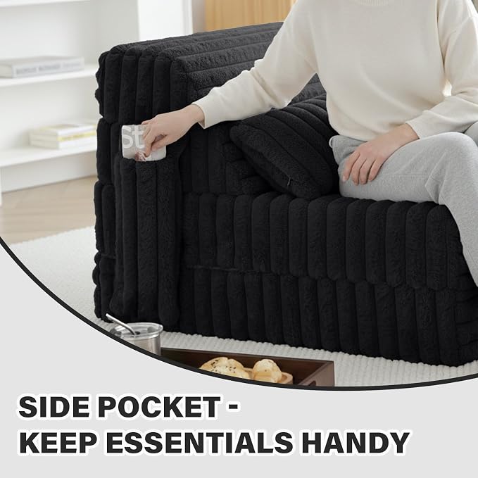 Folding Sofa Bed Convertible Sleeper Chair Mattress - Image 4