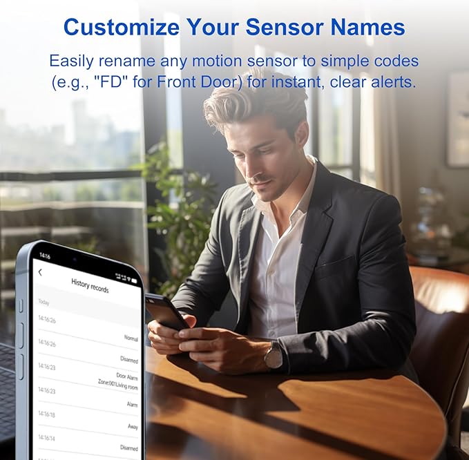 WiFi Wireless Alarm System for Home Security - 24/7 Protection Smart Home Devices 4.3" Touch Screen, GSM/4G+WiFi, App Instant Alerts, No Monthly Fee, Alexa Compatible for Villa, Kids Safety(24Pcs)