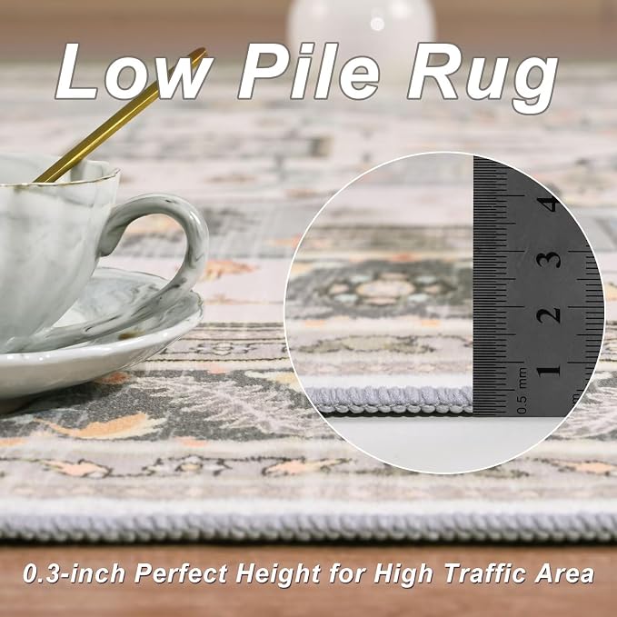 Macgace Washable Vintage Area Rug - Image 8