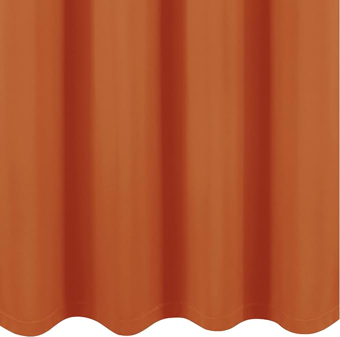 100% Blackout Curtains 52 x 63 Inch/Orange Curtains 2 Panels - Image 9