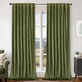 BGment Sage Green Velvet Curtains by BGment