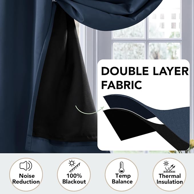 Deconovo 100% Blackout Curtains - Image 5