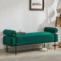 SOFTHION 61.2" End of Bed Bench, Corduroy Upholstered Entryway Bench, Footrest by SofthionDesign